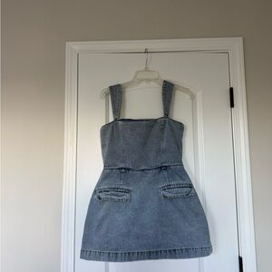 Amanda Uprichard Light Blue Denim Mini Dress